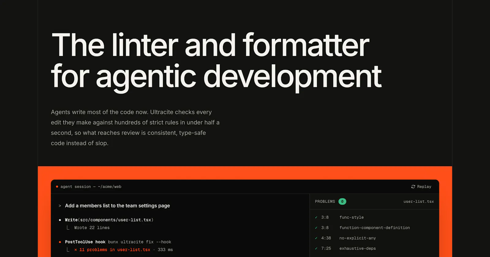 Ultracite v8 screenshot 1