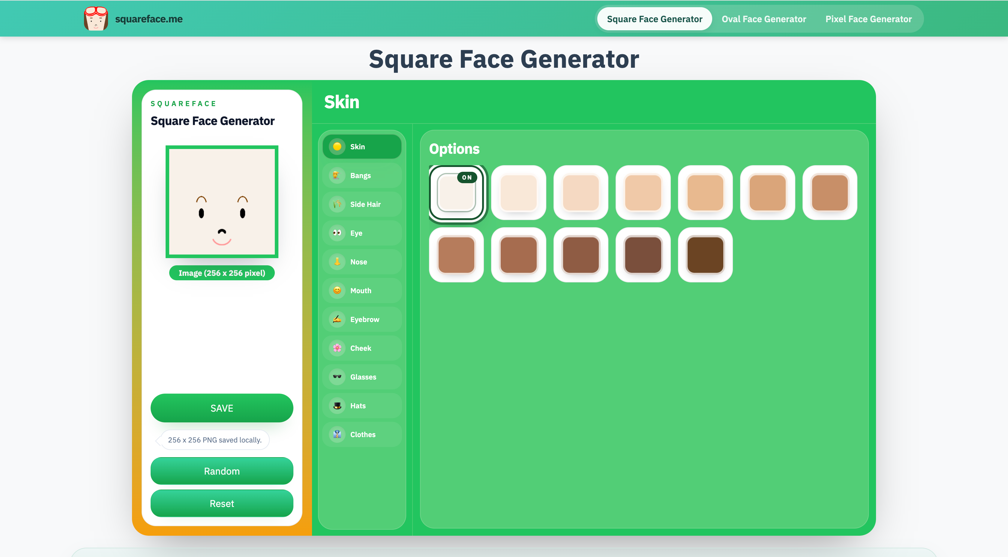 Square Face Generator gallery image