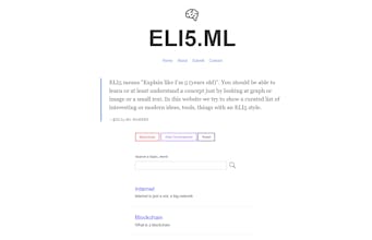 Explain like I am five - ELI5.ML gallery image