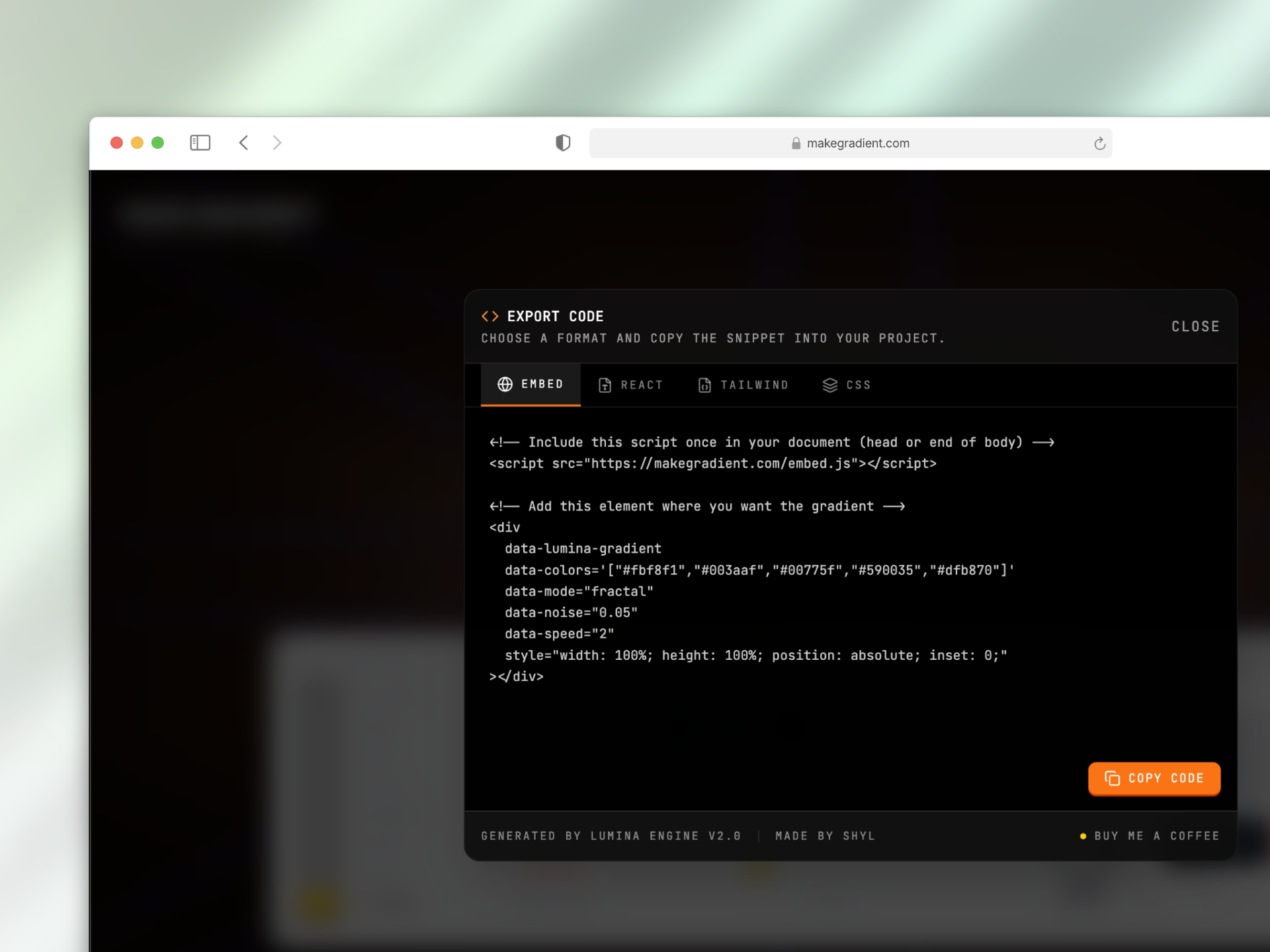 MakeGradient - Screenshot 2 showing product features and functionality