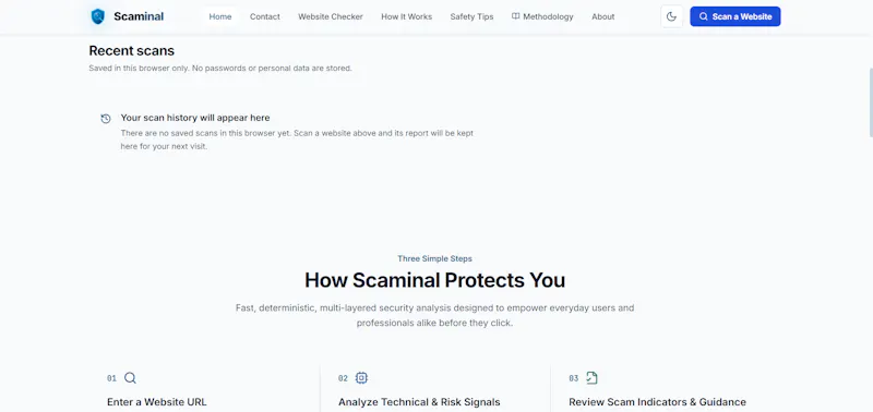 Scaminal screenshot 2