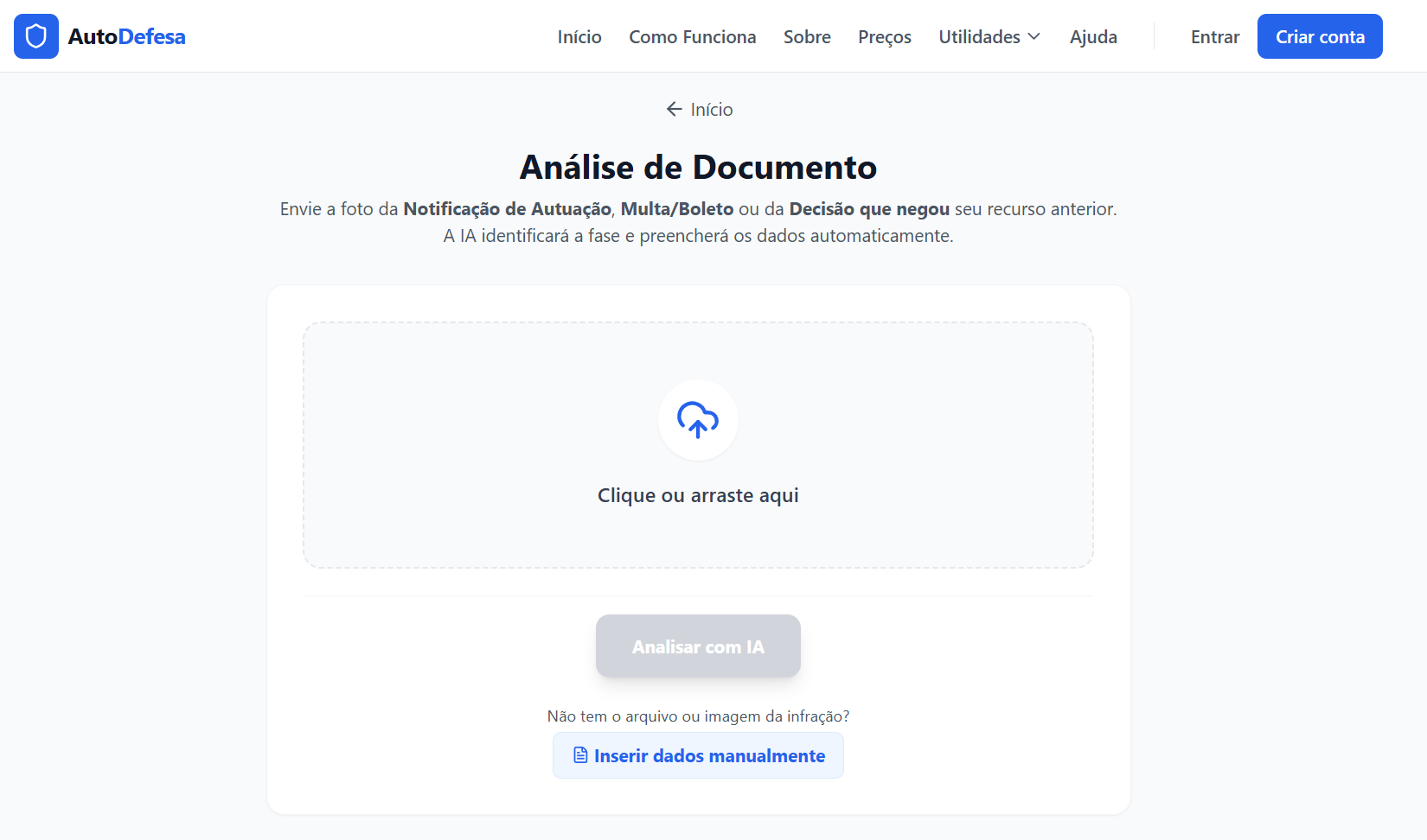 Auto Defesa AI - Screenshot 2 showing product features and functionality