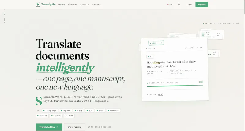 Tranzlytic screenshot 1