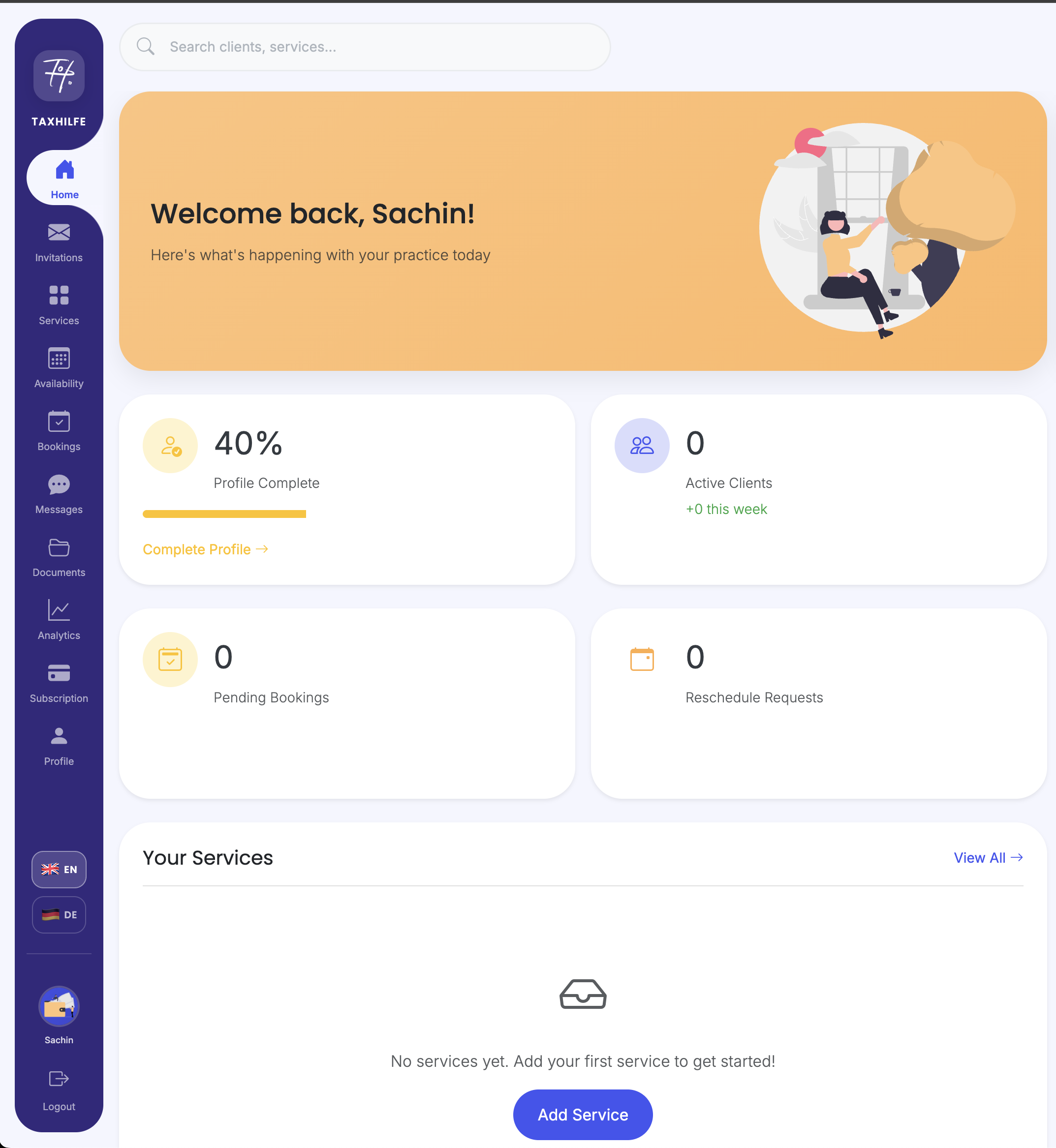 TaxHILFE - Screenshot 2 showing product features and functionality