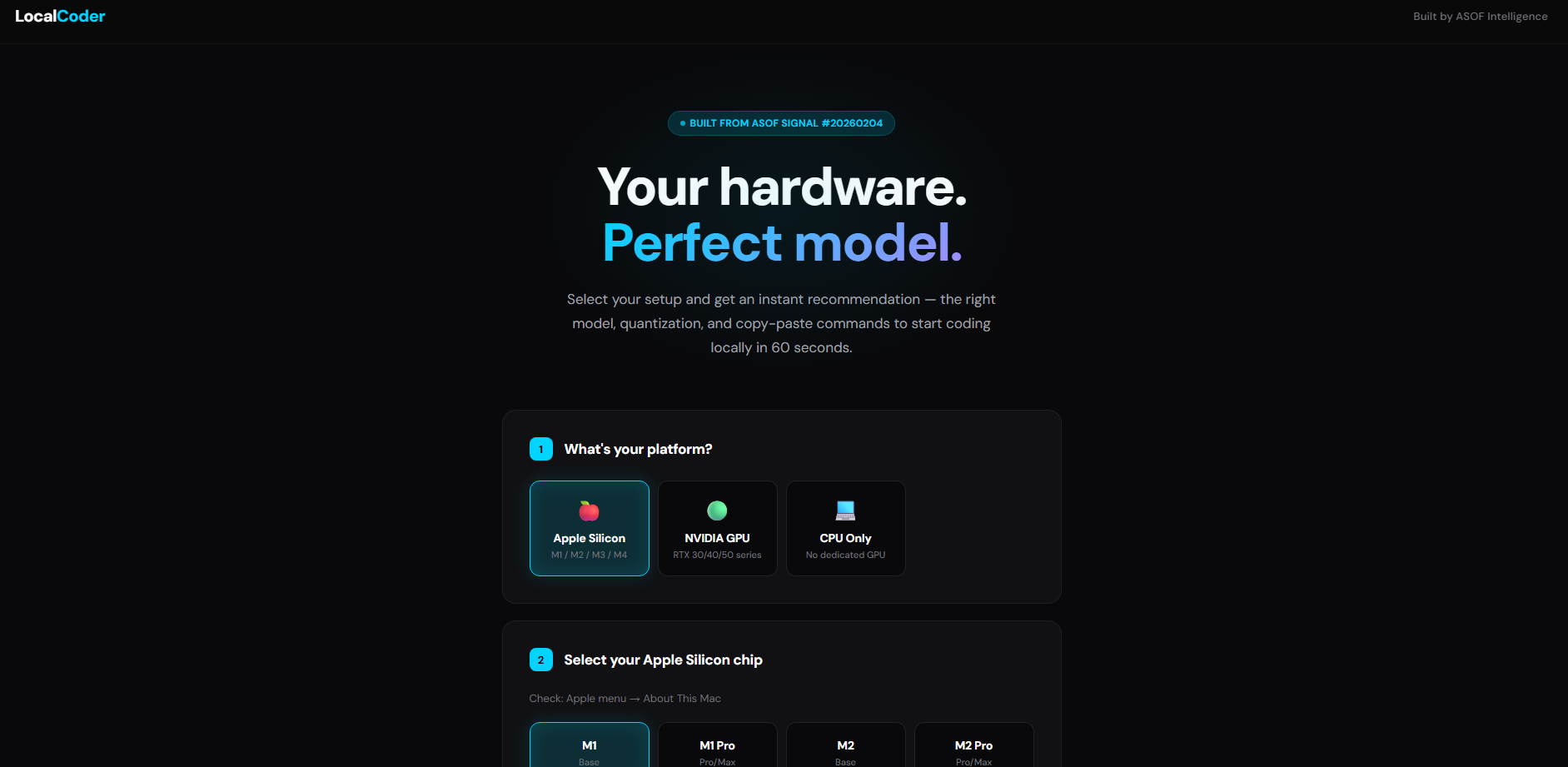 LocalCoder - Main product screenshot demonstrating key features and user interface