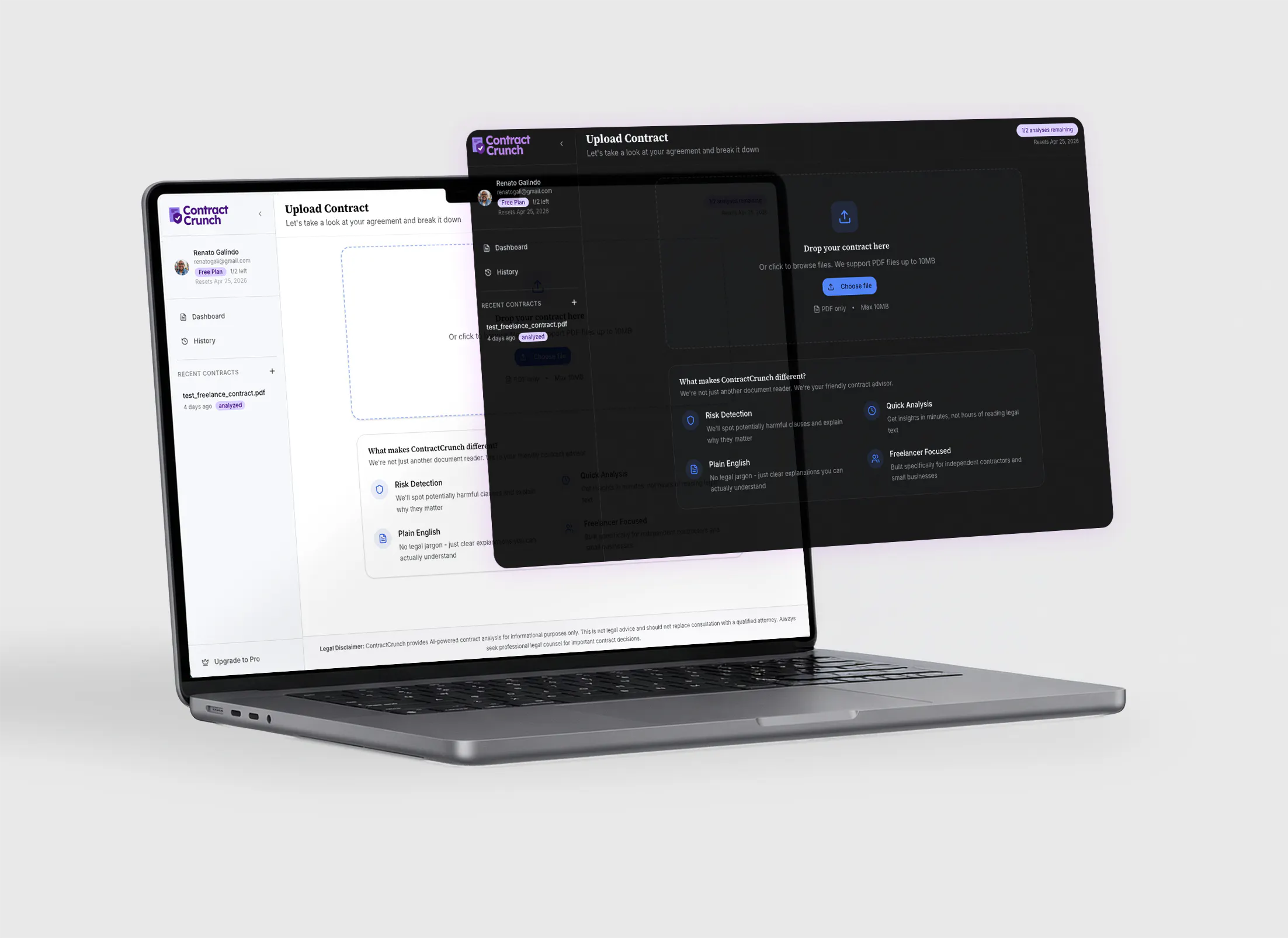 ContractCrunch 제품 배너