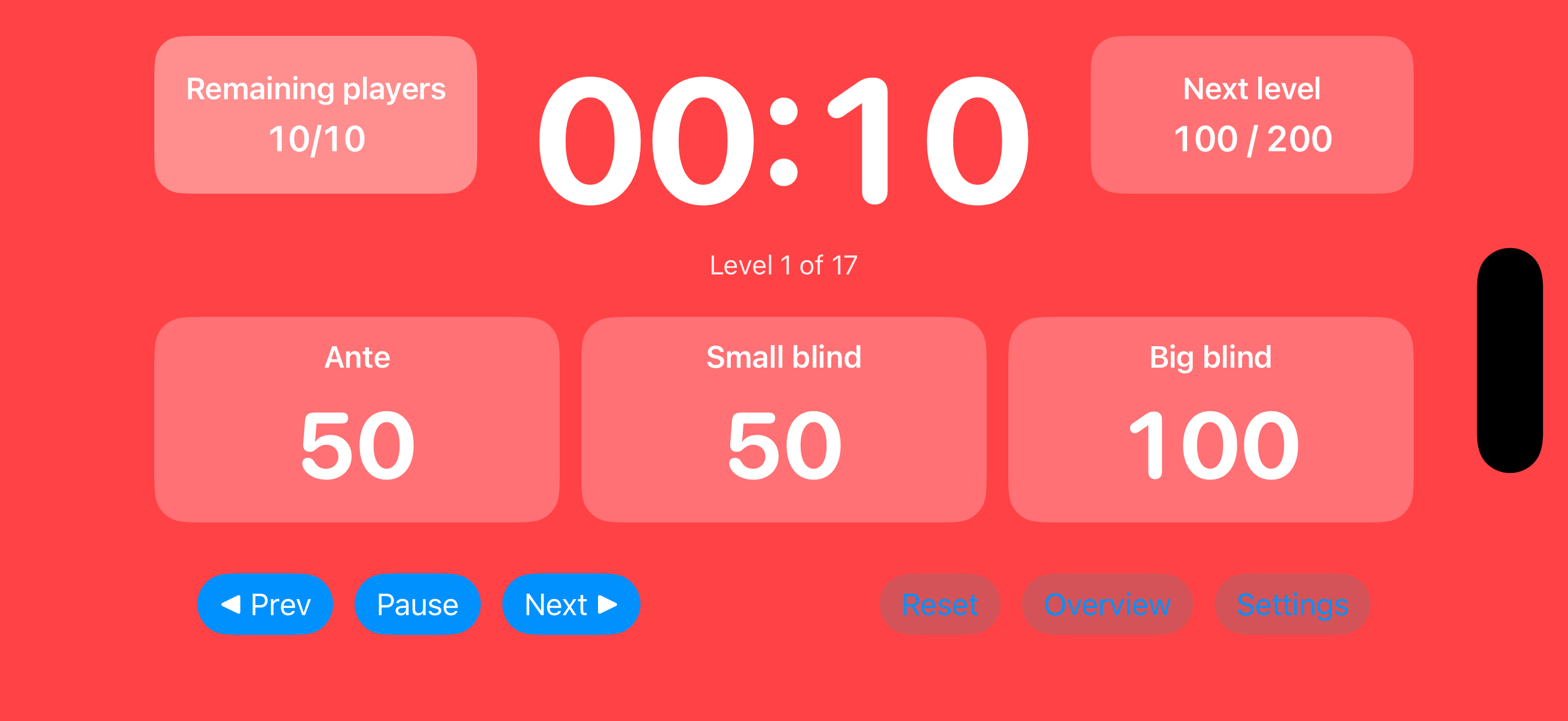 Texas Hold’em Poker Timer - Screenshot 5 showing product features and functionality