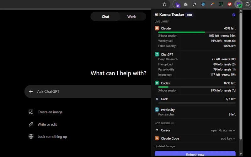 AI Karma Tracker screenshot 1