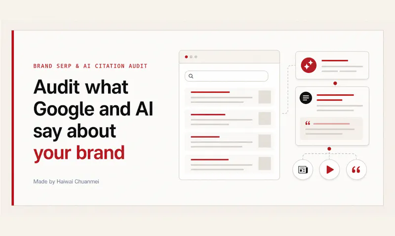 Brand SERP & AI Citation Audit screenshot 1