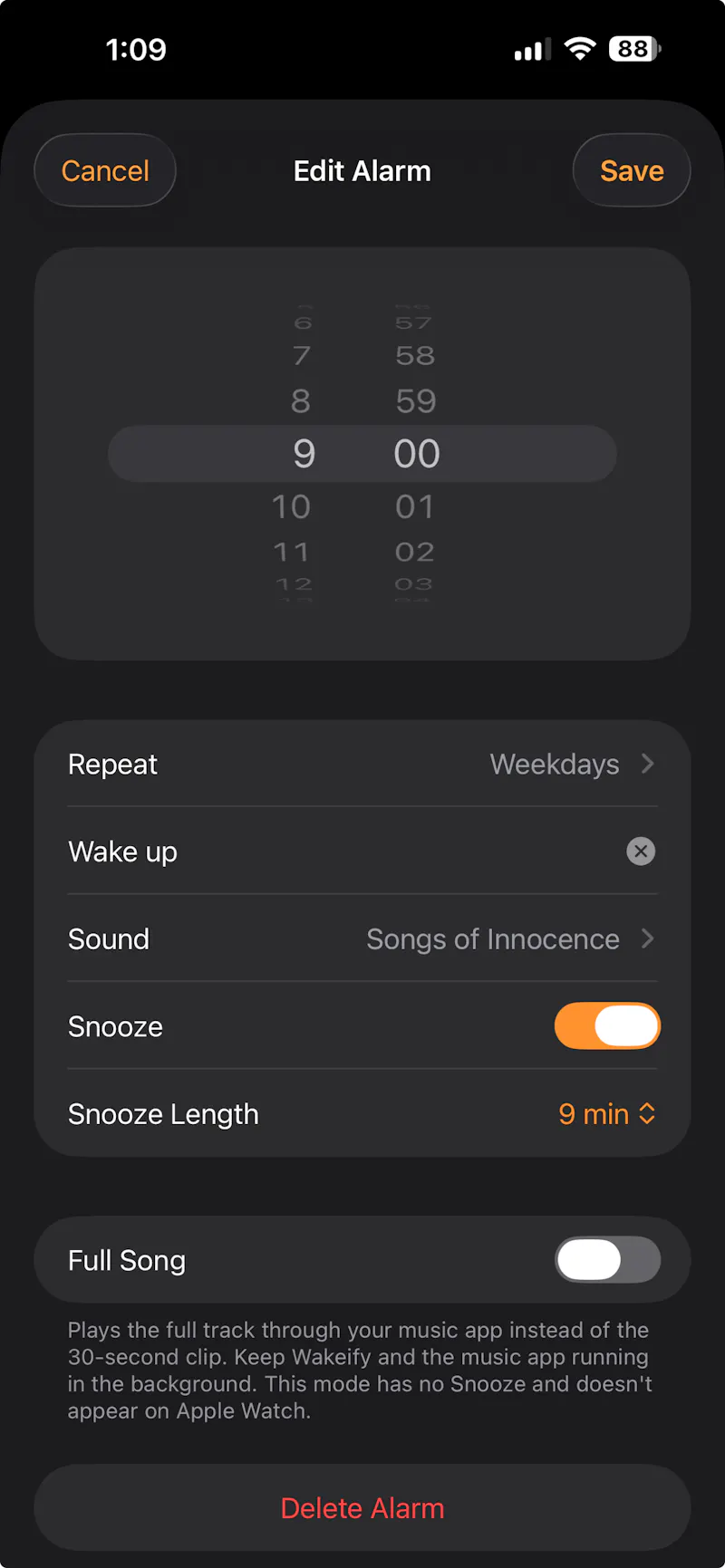 Wakeify: Music Alarm Clock screenshot 2