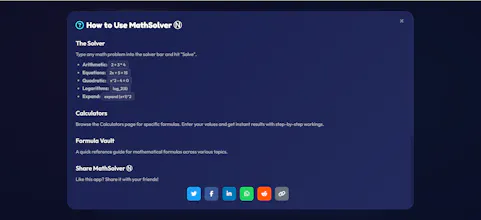 MathSolver Ⓝ - Solve Any Math Problem gallery image