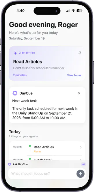 DayCue - Daily Agenda Agent gallery image