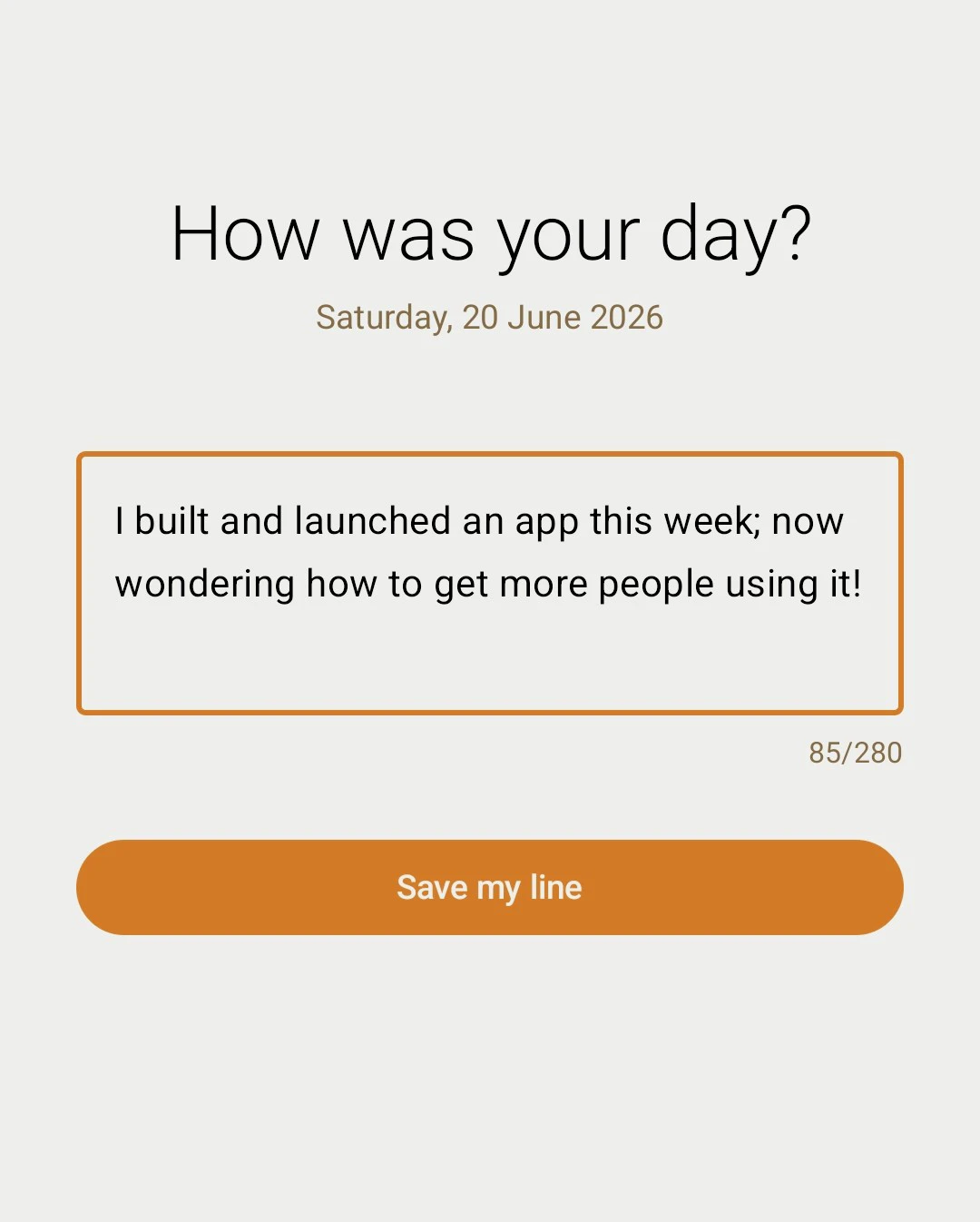 One Line, One Day logo