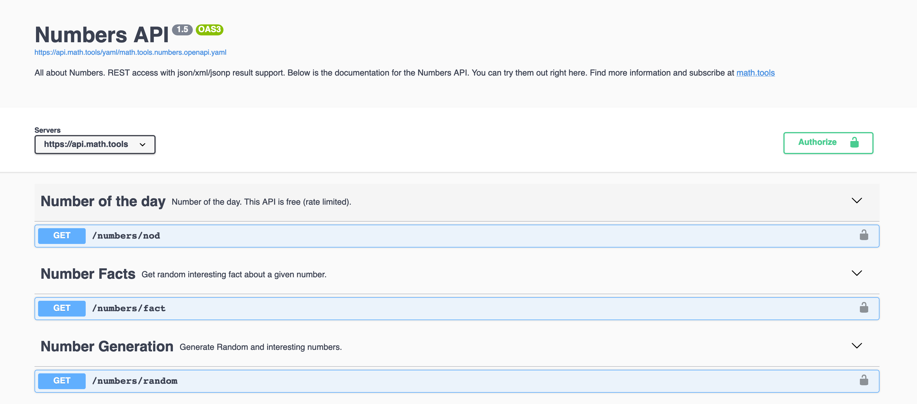 Numbers API gallery image