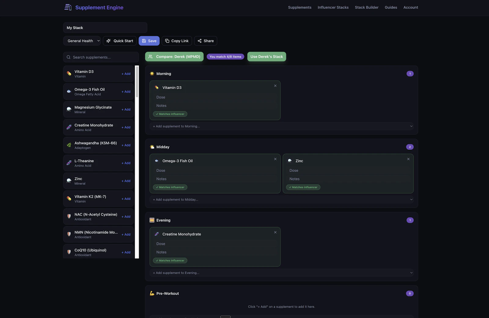 Supplement Engine screenshot 3