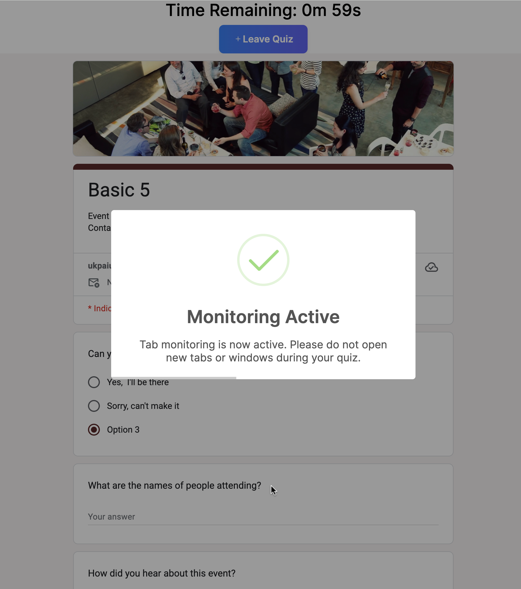 وسائط Proctored بواسطة Peppubuild - امتحانات آمنة مع نماذج Google 3