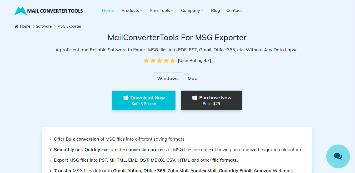 MailConverterTools For MSG Exporter