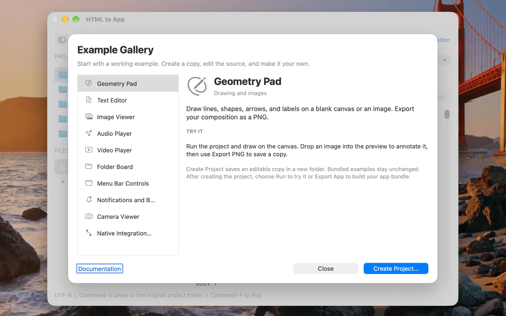 HTML to App gallery image