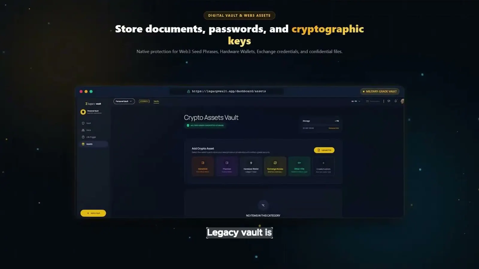 Legacy Vault screenshot 1 (video preview)