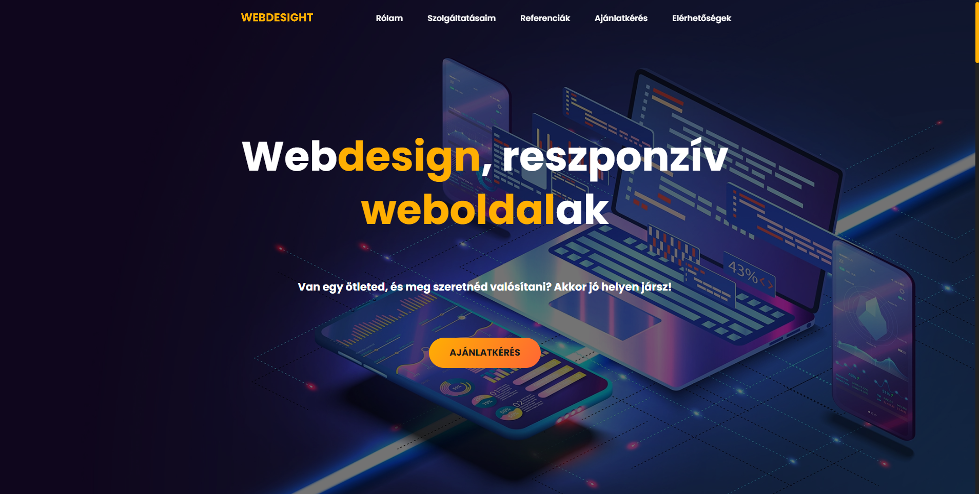 Moderne, stilvolle Website -Erstellung