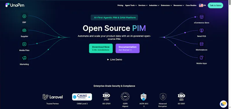 UnoPim screenshot 1