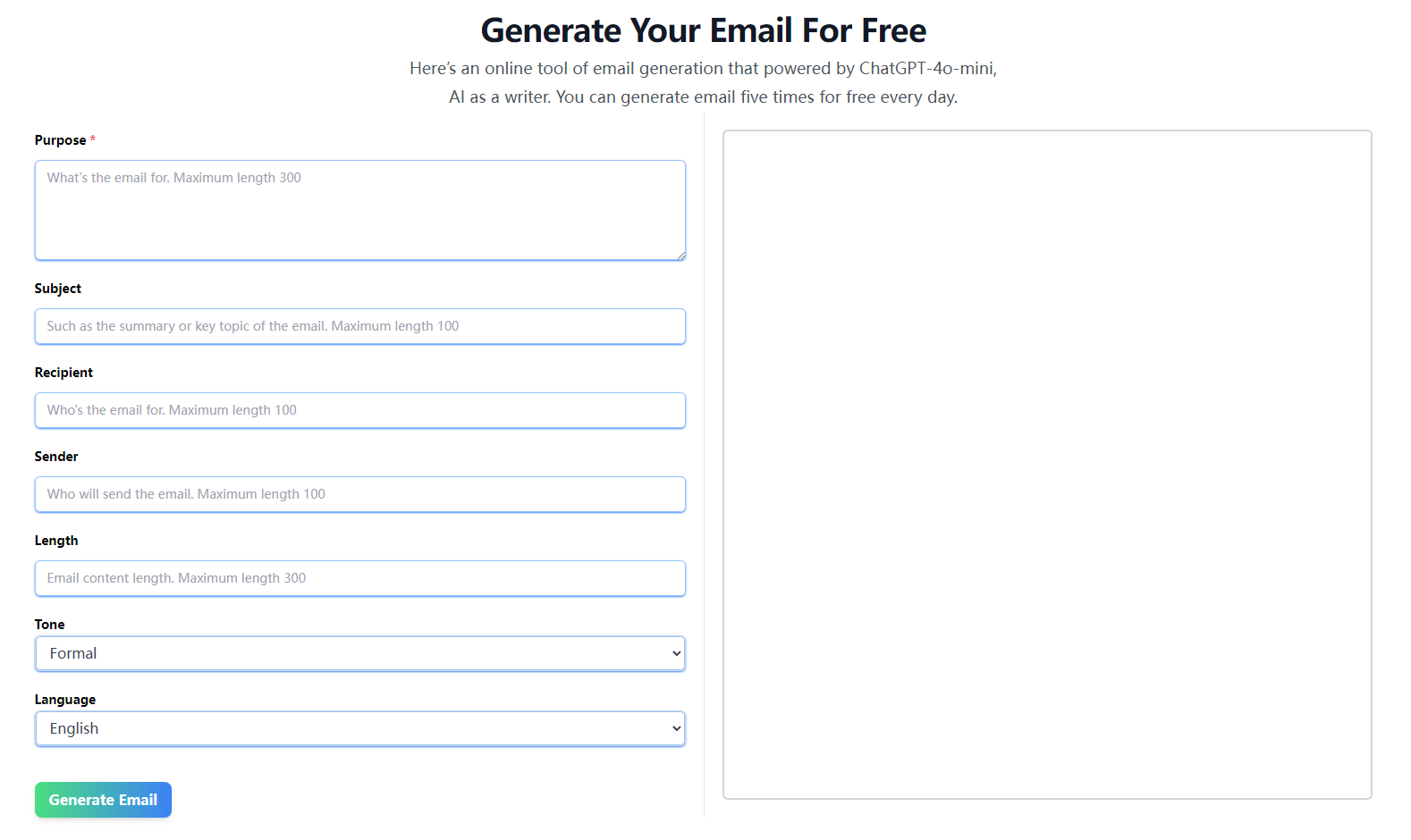 AI Email Generator gallery image