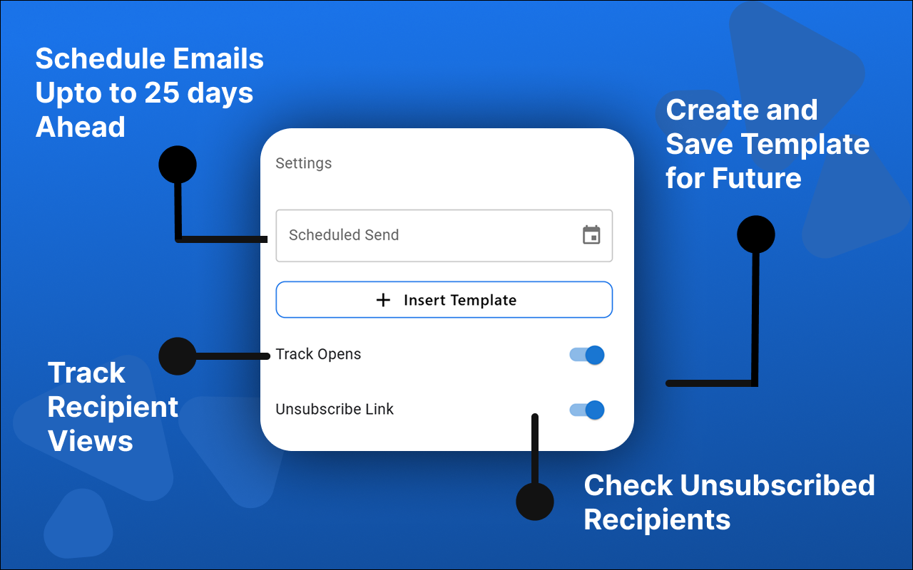 وسائط MailFlame لـ Gmail - دمج البريد ، إرسال الرسائل الإلكترونية بالجملة وتتبعها 4