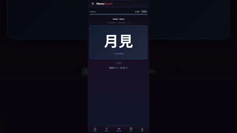 MemoCrow screenshot 1 (video preview)