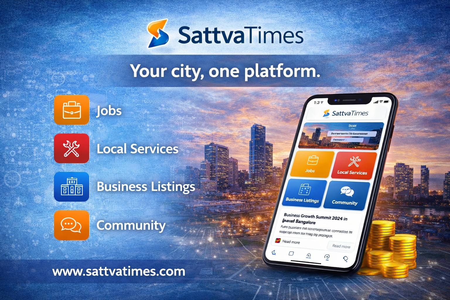 Sattvatimes - Screenshot 2 showing product features and functionality
