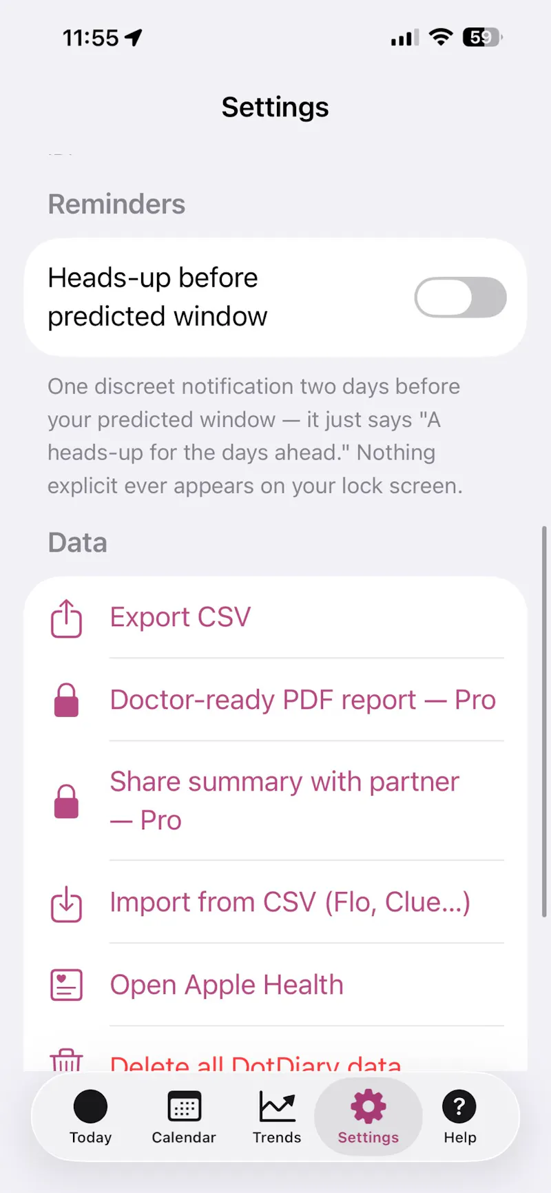 DotDiary screenshot 1