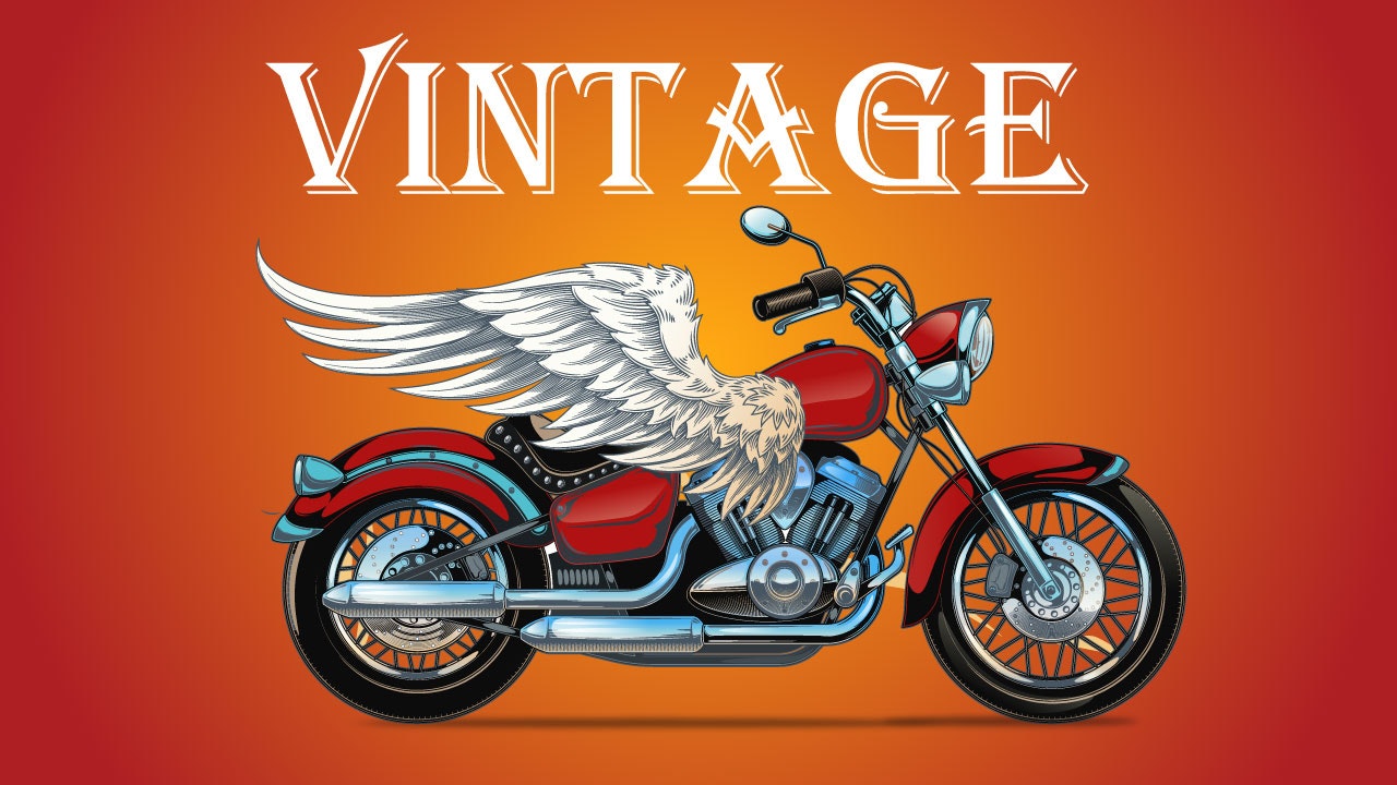 Vintage Bike Illustration gallery image