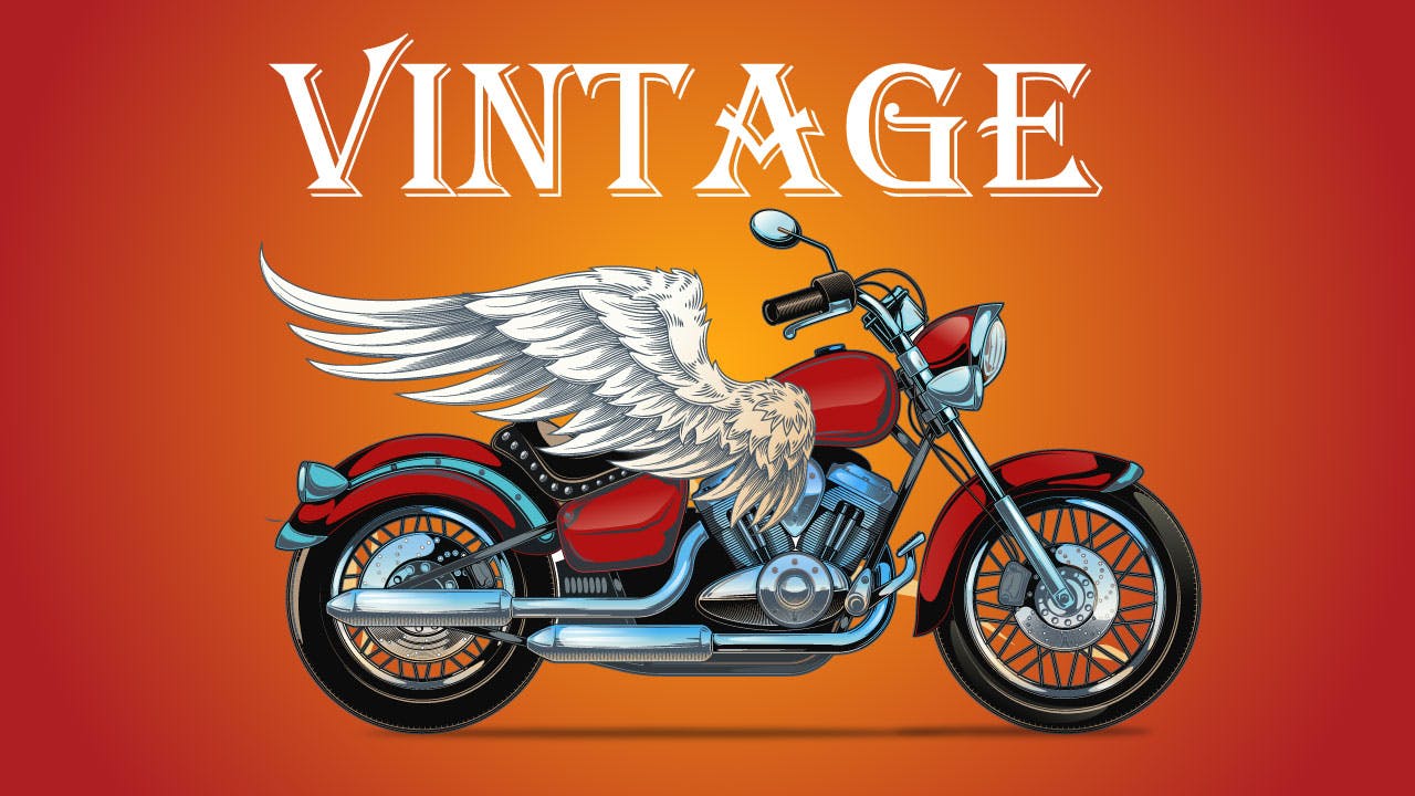 Vintage Bike Illustration media 1