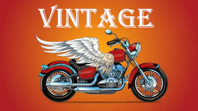 Vintage Bike Illustration gallery image
