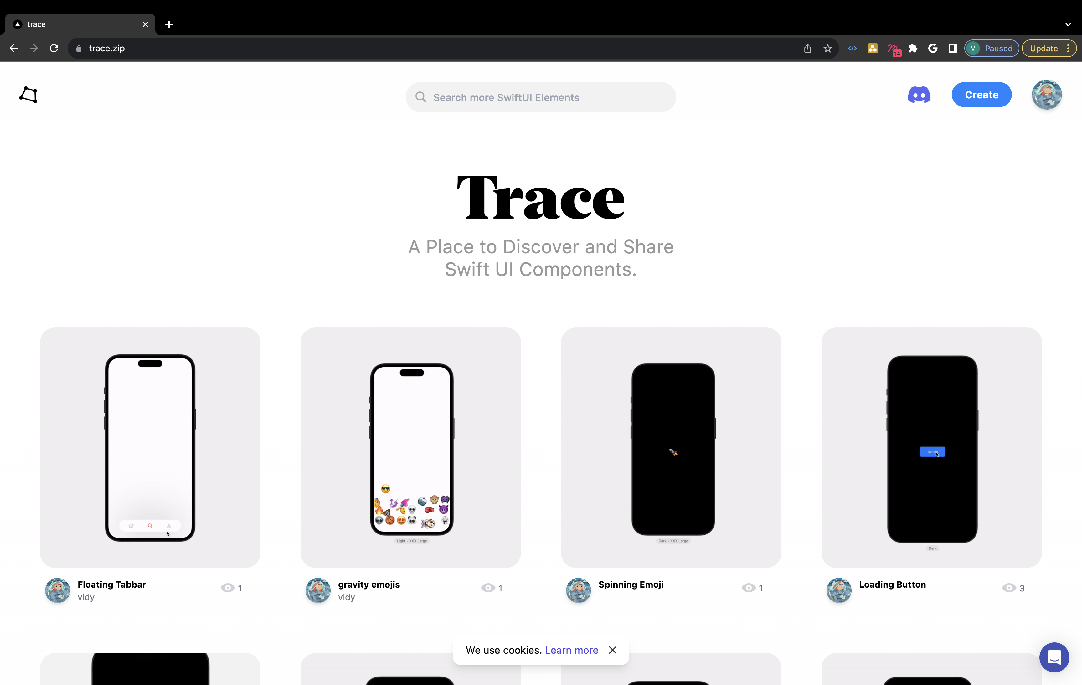 Mídia 1 de Trace: Swift UI Components