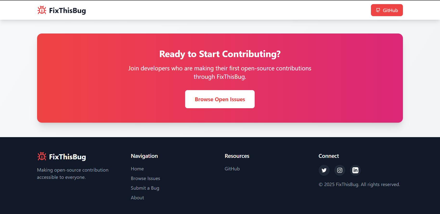 Mídia 2 de FixThisbug - Descubra bugs do código aberto e comece a contribuir agora