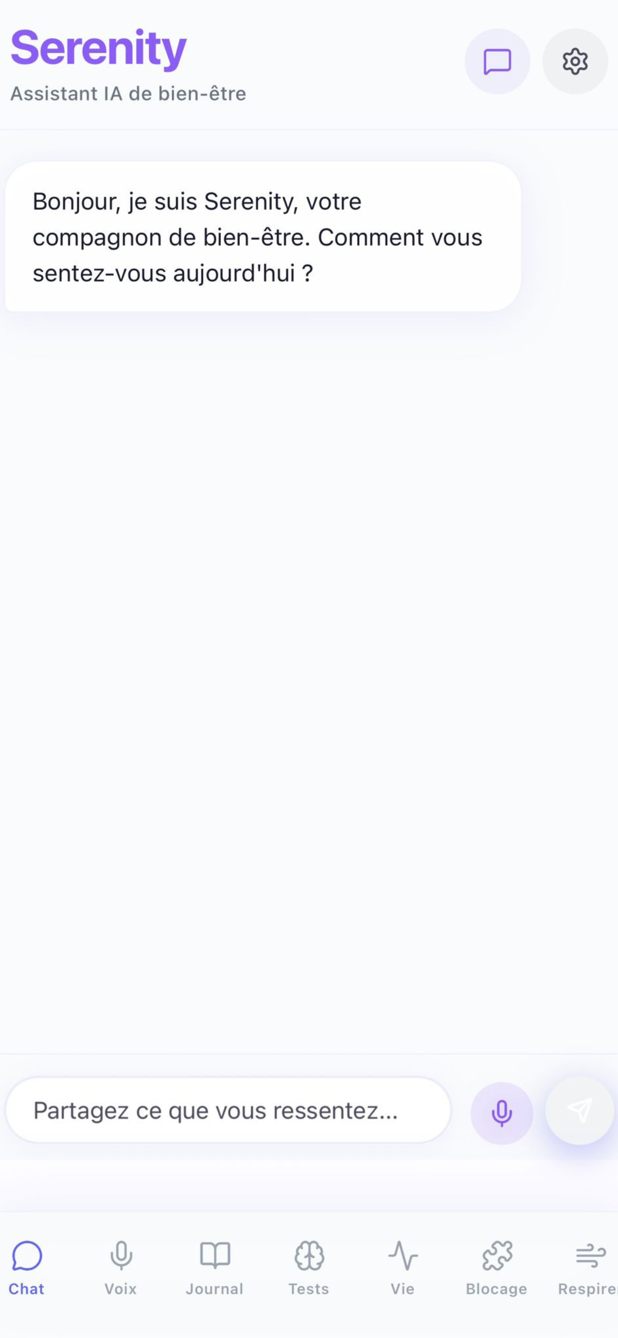 Serenity Mind - Main product screenshot demonstrating key features and user interface