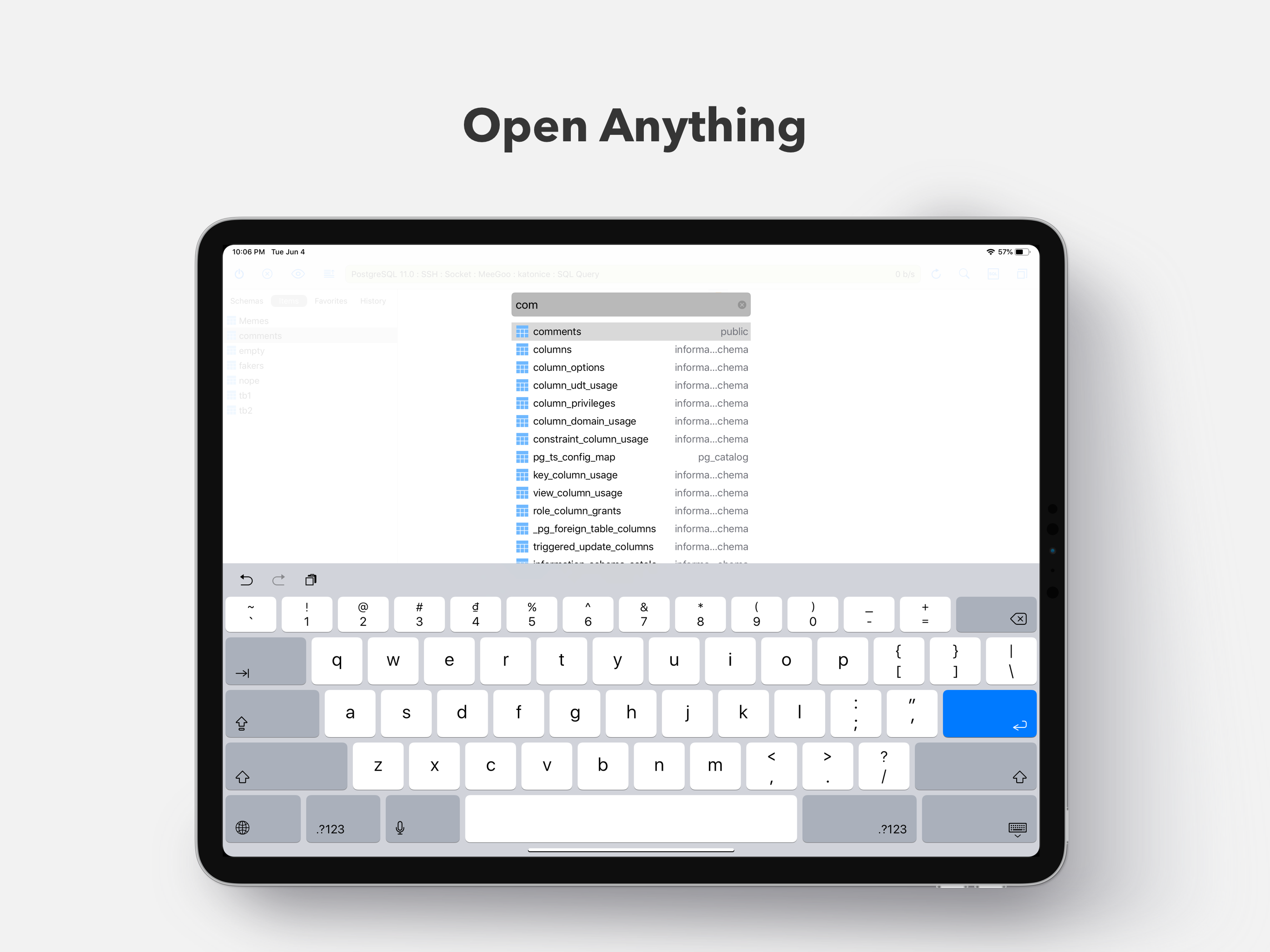 TablePlus iOS gallery image
