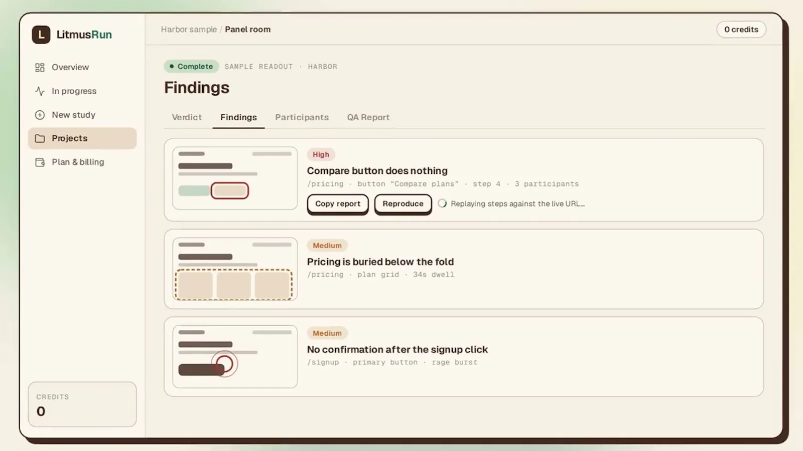 LitmusRun screenshot 1 (video preview)