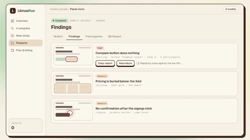 LitmusRun screenshot 1 (video preview)