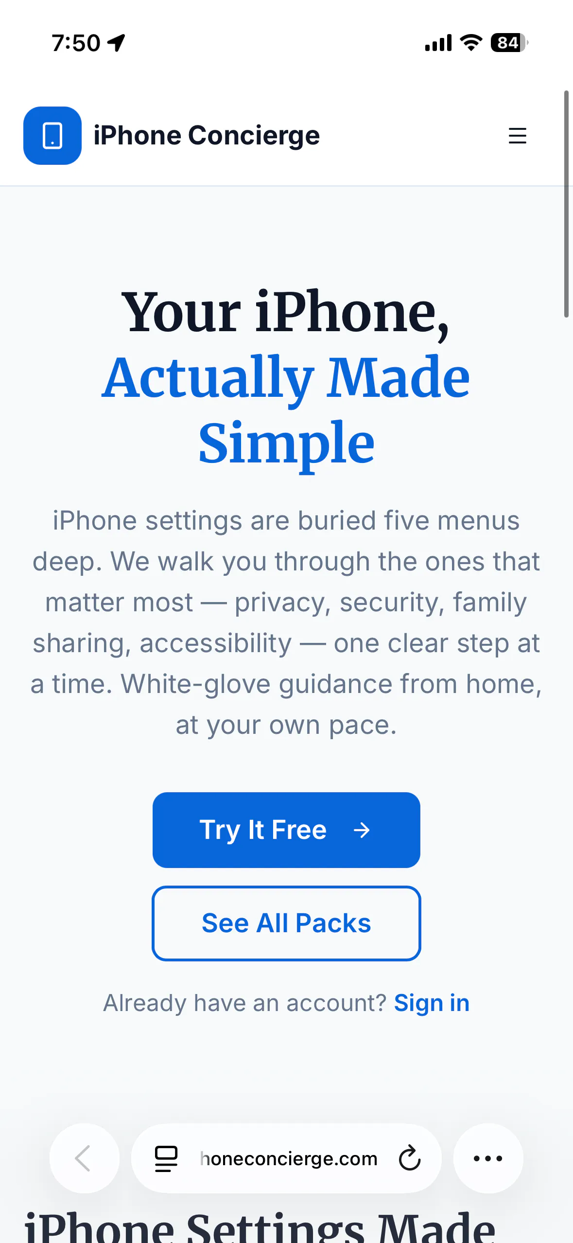 iPhone Concierge gallery image