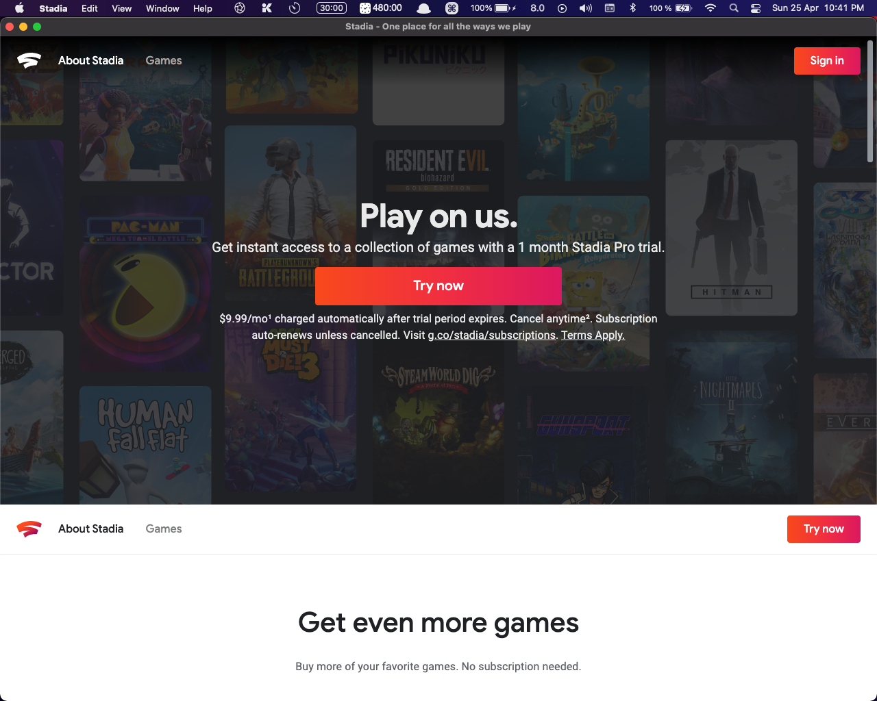 Stadia For Mac: Desktop App  gallery image