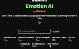 Emotion AI | Twitter Sentiment Analyser media 2