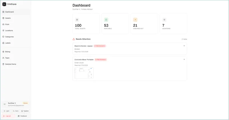 OrbitEquip screenshot 1