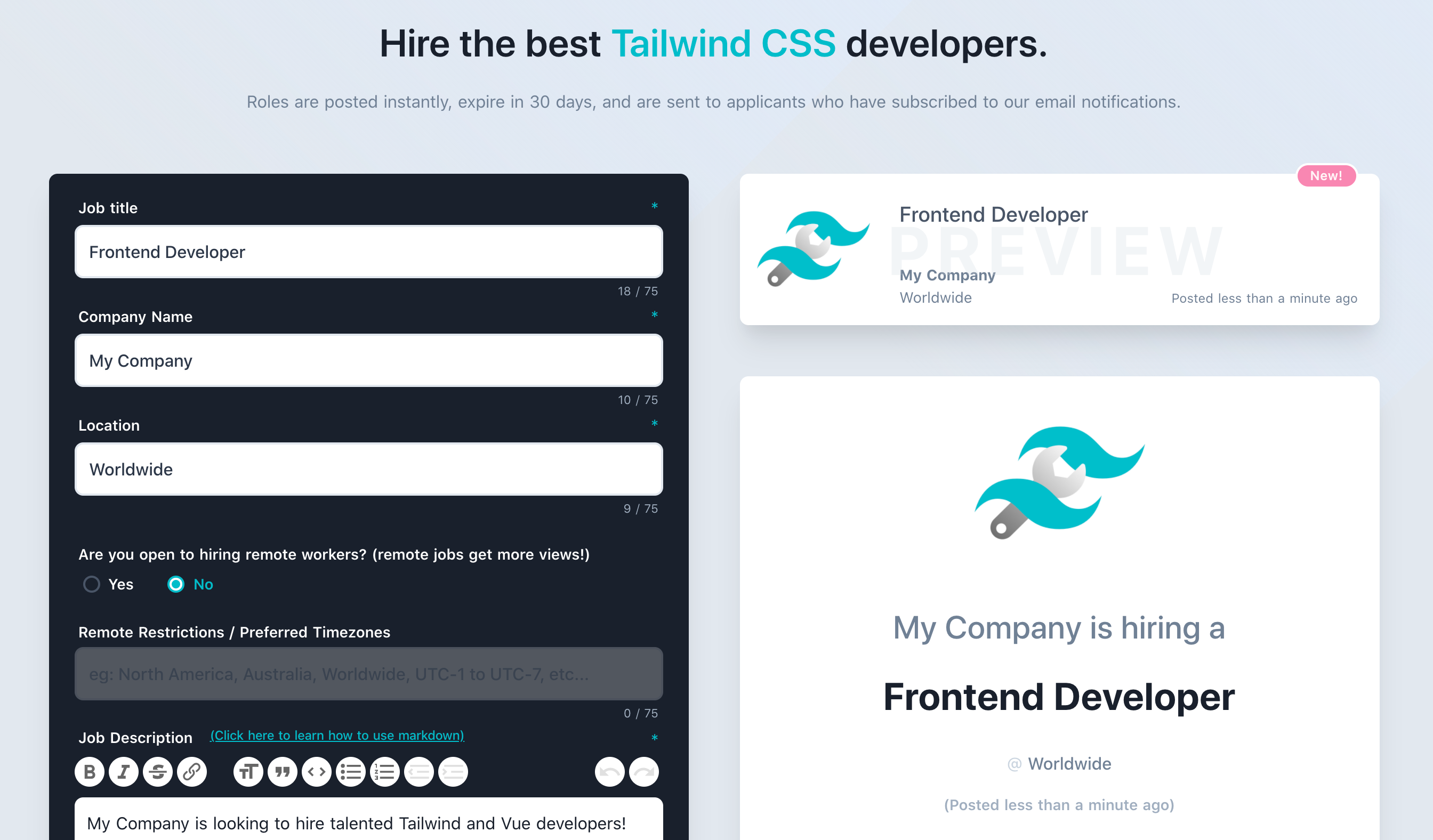 Tailwind Jobs gallery image