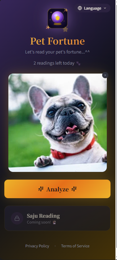 Pet Fortune - AI Pet Reading - Screenshot 5 showing product features and functionality