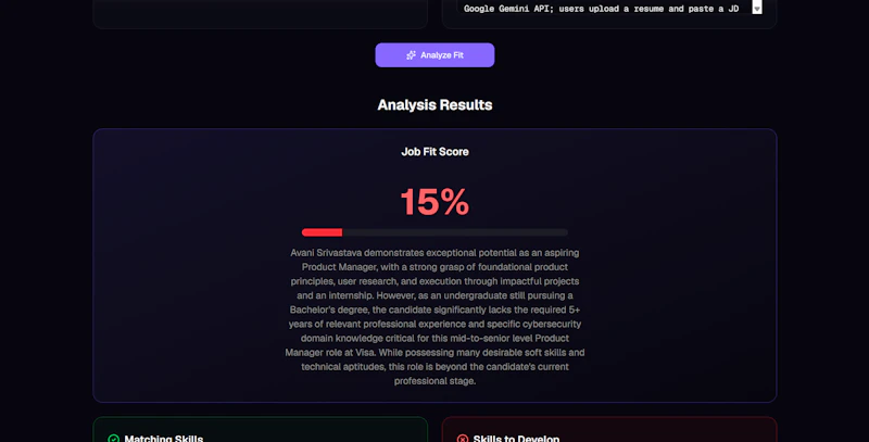Job Fit Checker screenshot 2