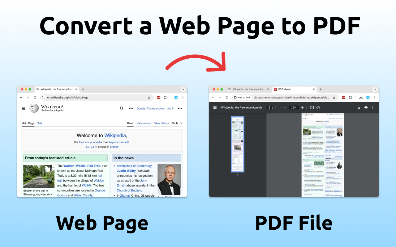Web to PDF - Main screenshot showing features and interface