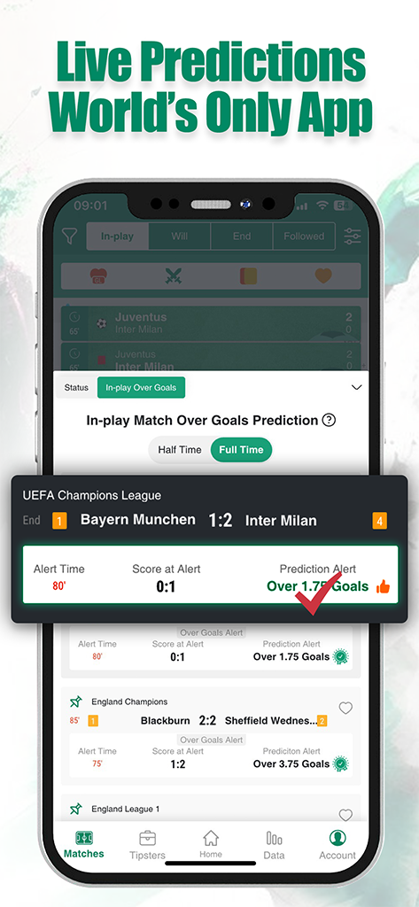 FOOTBALLANT LIVESCORES  PREDICTION TIPS - Screenshot 2 showing product features and functionality