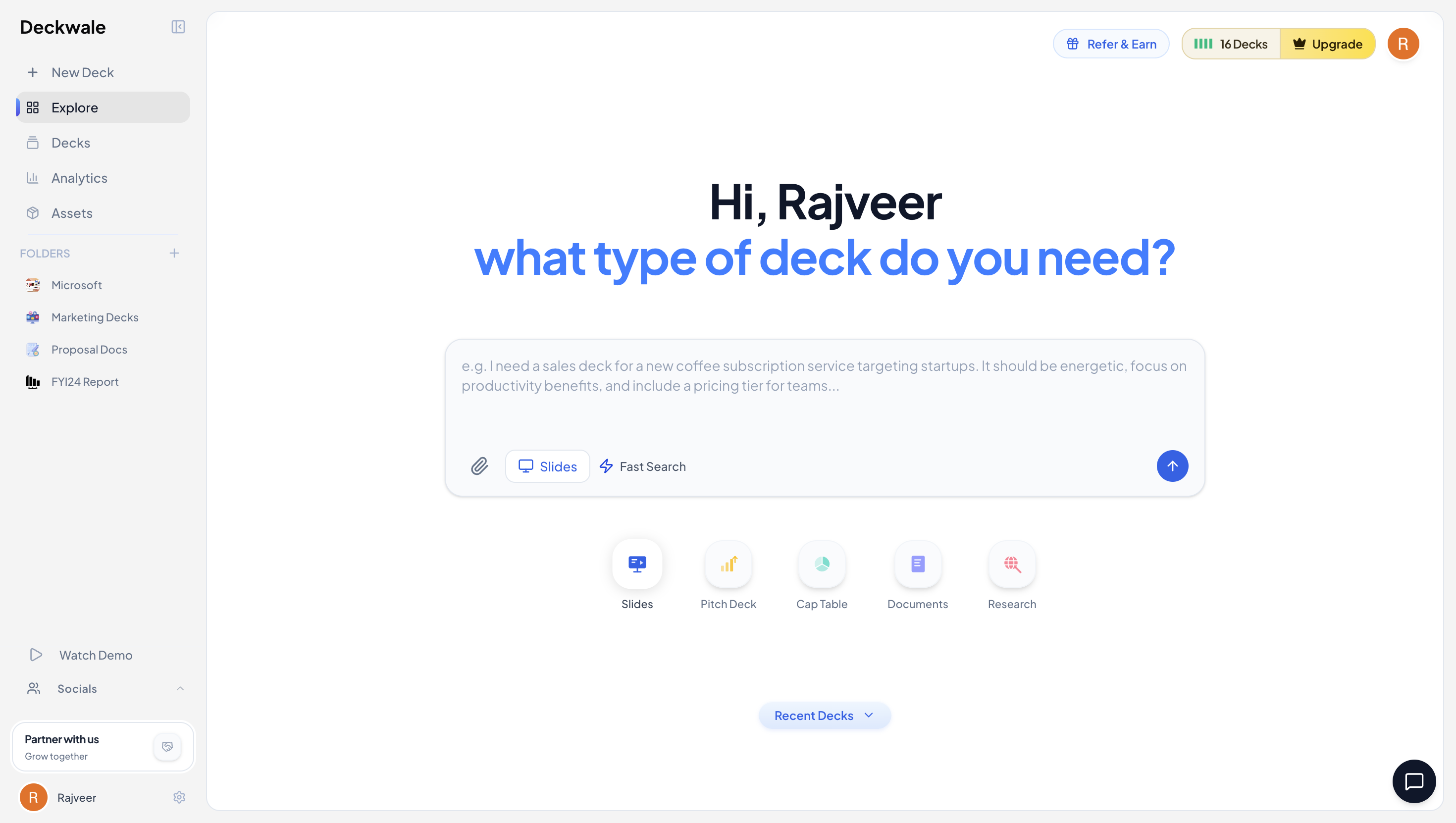 Deckwale AI Presentation Builder gallery image