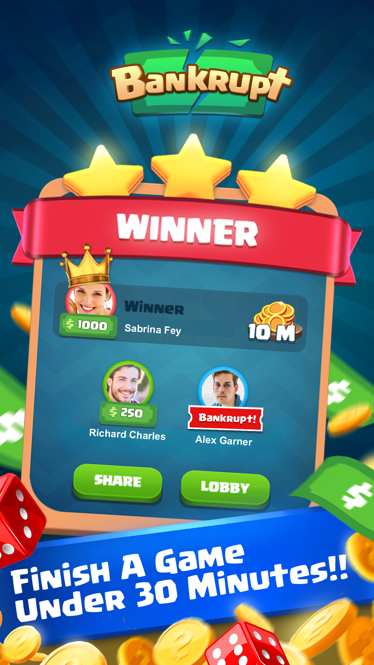 Bankrupt: Classic Monopoly style android game gallery image